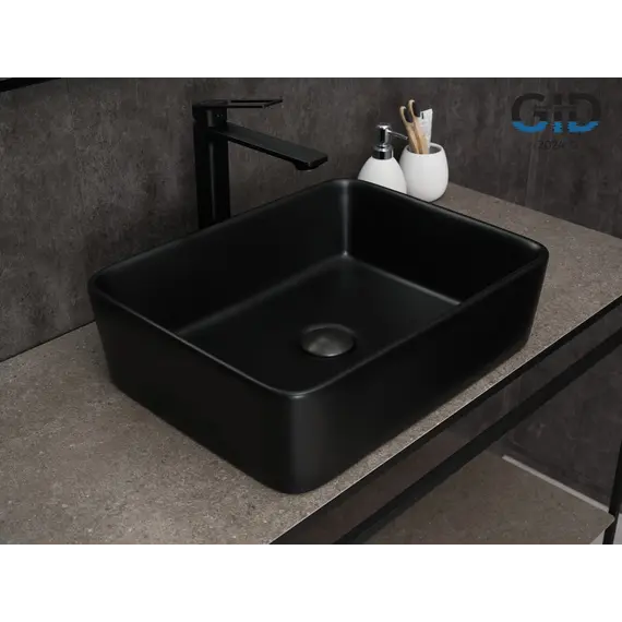 Накладная черная матовая раковина для ванной Gid Bm9103