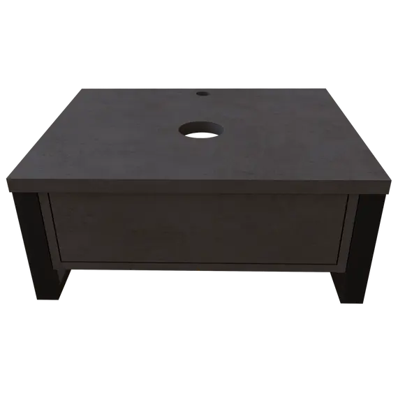Тумба подвесная 1Marka GRUNGE LOFT бетон темный