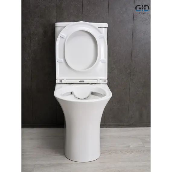 Напольный унитаз белый безободковый микролифт дюропласт Gid Tn2126