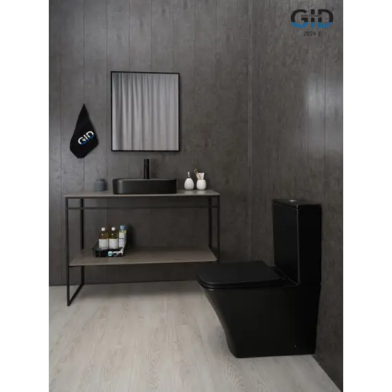 Накладная черная матовая раковина для ванной Gid Bm9550