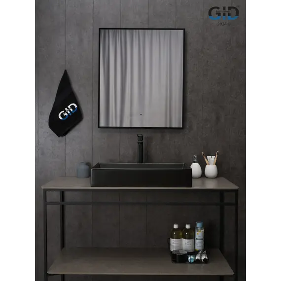 Накладная черная матовая раковина для ванной Gid Bm9496