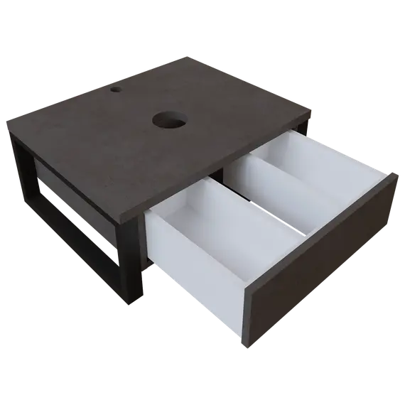 Тумба подвесная 1Marka GRUNGE LOFT бетон темный