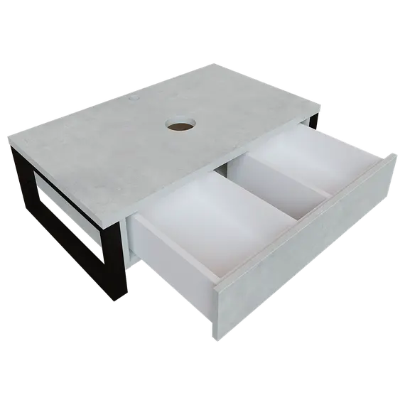 Тумба подвесная 1Marka GRUNGE LOFT бетон светлый