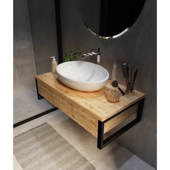 Тумба подвесная 1Marka GRUNGE LOFT дуб вотан