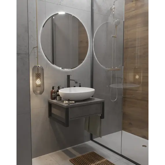 Тумба подвесная 1Marka GRUNGE LOFT бетон темный