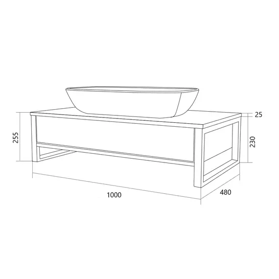 Тумба подвесная 1Marka GRUNGE LOFT дуб вотан