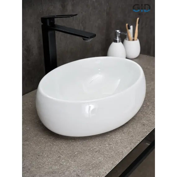 Накладная белая раковина для ванной Gid N9030ds