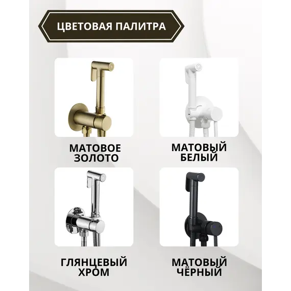 Душ гигиенический ACWEN 82003BS черный матовый