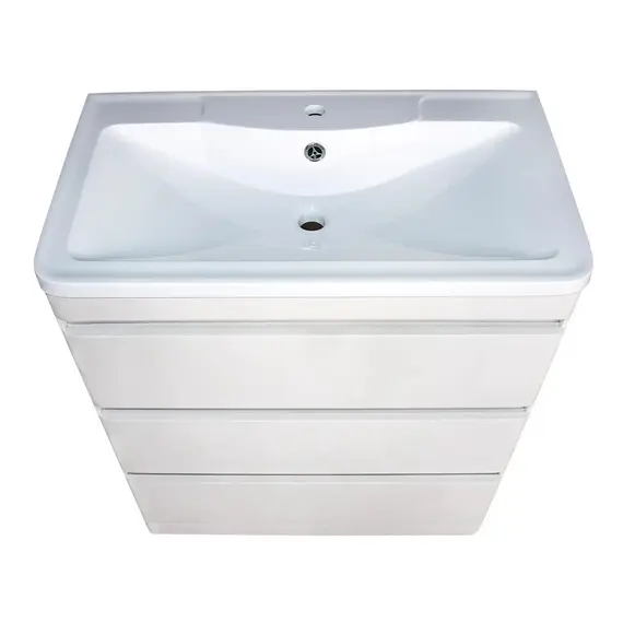 Тумба напольная с раковиной Style Line Атлантика 80 Люкс Plus бетон крем