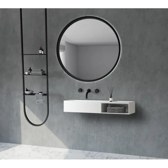 Тумба с раковиной ABBER Stein AS2649 подвесная, белая матовая