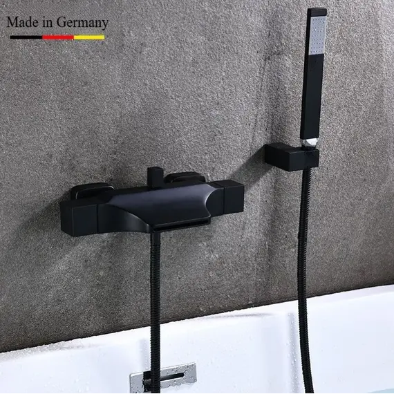 Смеситель для ванны и душа ACWEN 80105BS черный матовый