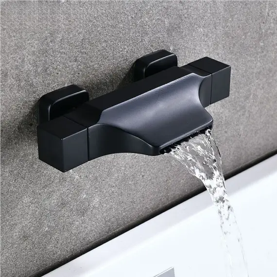 Смеситель для ванны и душа ACWEN 80105BS черный матовый