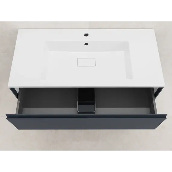 Тумба напольная Style line "ЛИМА " эмаль, с раковиной LINE, 2 ящ., PLUS, графит