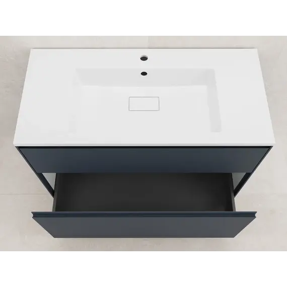 Тумба напольная Style line "ЛИМА " эмаль, с раковиной LINE, 2 ящ., PLUS, графит