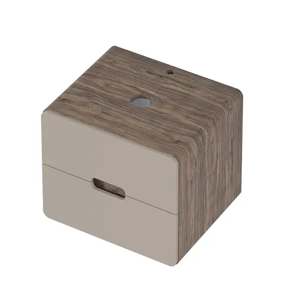 Тумба подвесная 1Marka Vortex  2я орех каньон коньяк/латте фактурный