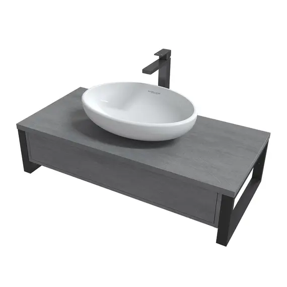 Тумба подвесная 1Marka GRUNGE LOFT  1в.я Бетон лофт