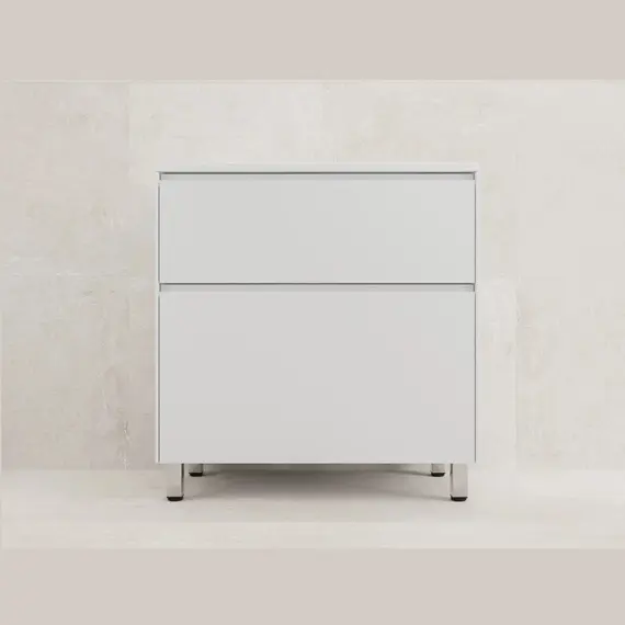 Тумба напольная Style line  "ЛИМА" эмаль, с раковиной LINE , 2 ящ., PLUS, белый матовый