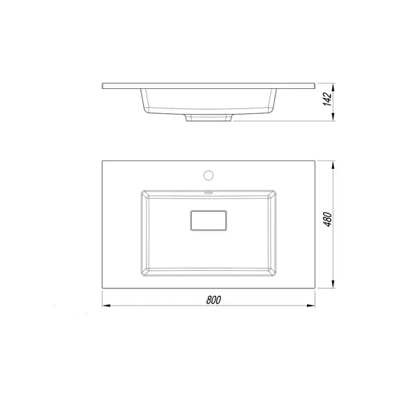 Тумба напольная Style line  "ЛИМА" эмаль, с раковиной LINE , 2 ящ., PLUS, белый матовый
