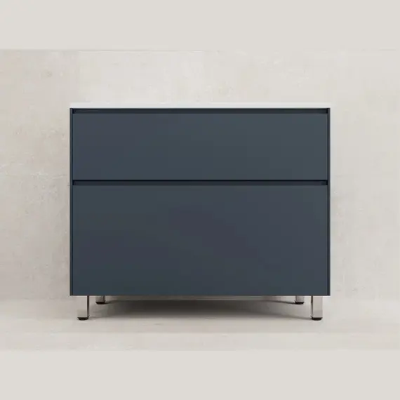 Тумба напольная Style line "ЛИМА " эмаль, с раковиной LINE, 2 ящ., PLUS, графит