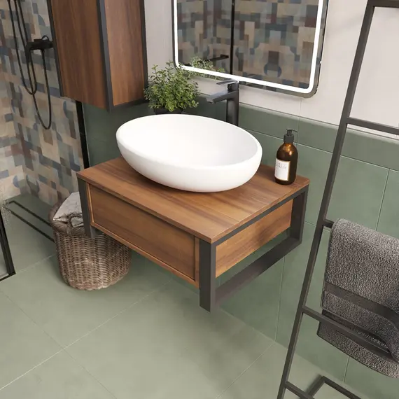 Тумба подвесная 1Marka GRUNGE LOFT  1в.я Орех