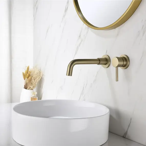 Смеситель для раковины скрытого монтажа ACWEN 6605C матовое золото