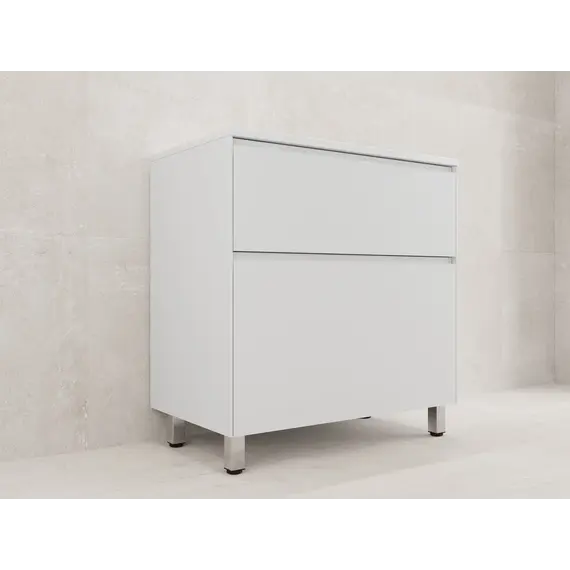 Тумба напольная Style line  "ЛИМА" эмаль, с раковиной LINE , 2 ящ., PLUS, белый матовый