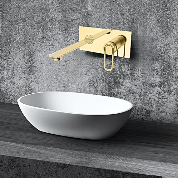 Смеситель для раковины ACWEN JL-38111MH встраиваемый,  золото