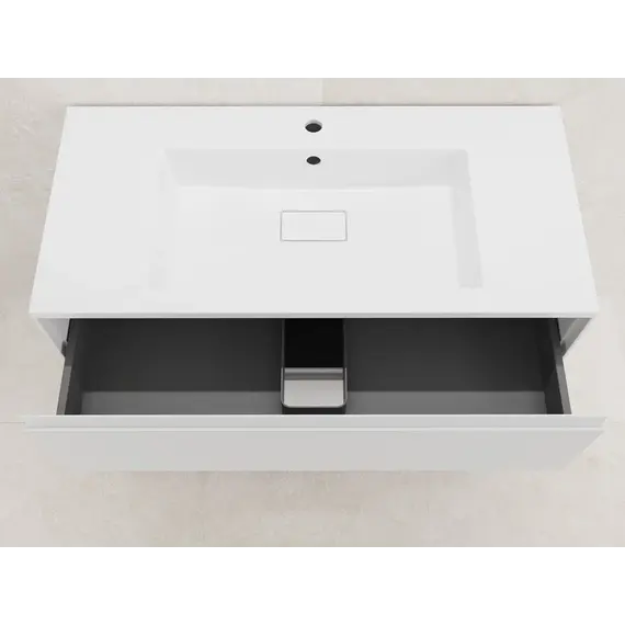 Тумба подвесная Style line  "ЛИМА" эмаль, с раковиной  LINE, 2 ящ., PLUS, белый матовый