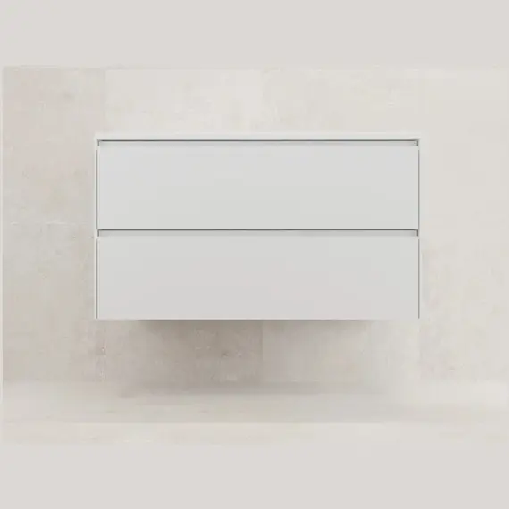 Тумба подвесная Style line  "ЛИМА" эмаль, с раковиной  LINE, 2 ящ., PLUS, белый матовый