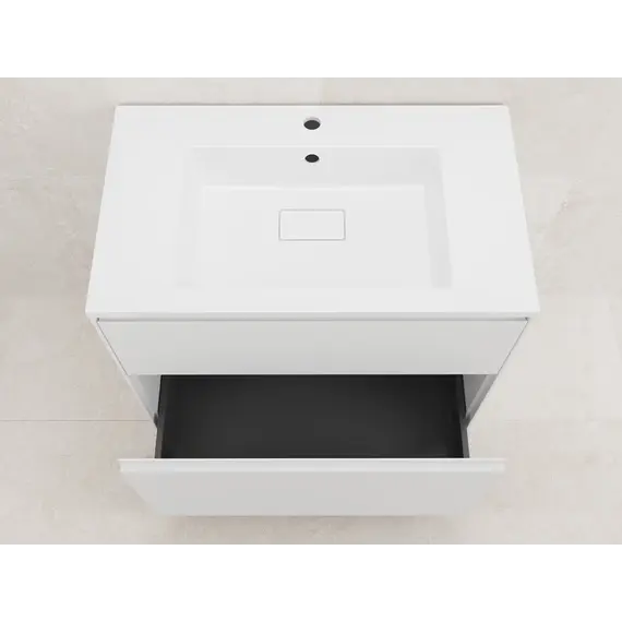 Тумба напольная Style line  "ЛИМА" эмаль, с раковиной LINE , 2 ящ., PLUS, белый матовый