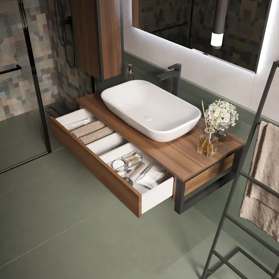 Тумба подвесная 1Marka GRUNGE LOFT  1в.я Орех