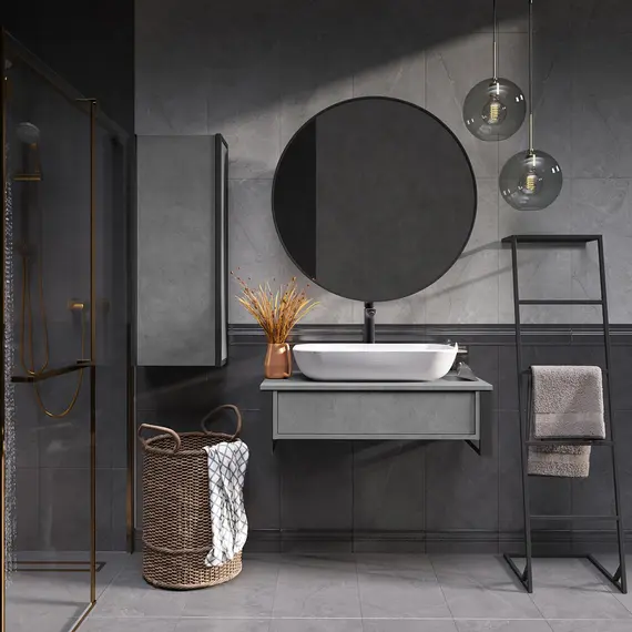 Тумба подвесная 1Marka GRUNGE LOFT  1в.я Бетон лофт