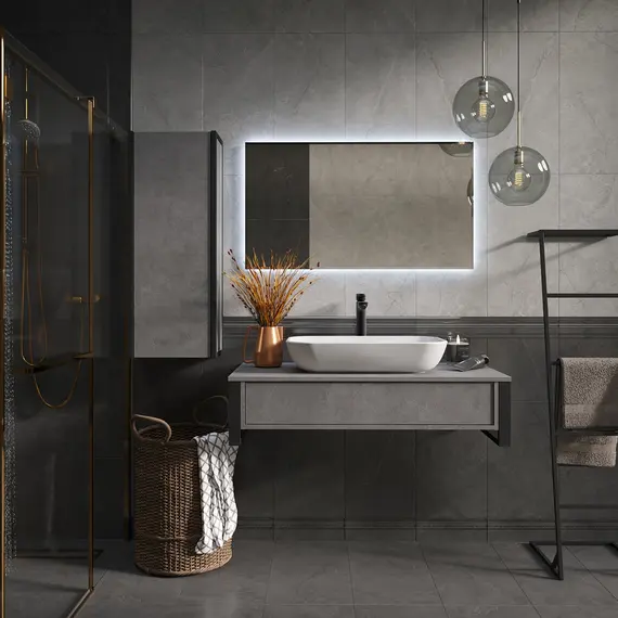 Тумба подвесная 1Marka GRUNGE LOFT  1в.я Бетон лофт