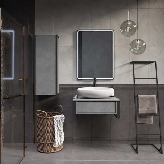 Тумба подвесная 1Marka GRUNGE LOFT  1в.я Бетон лофт