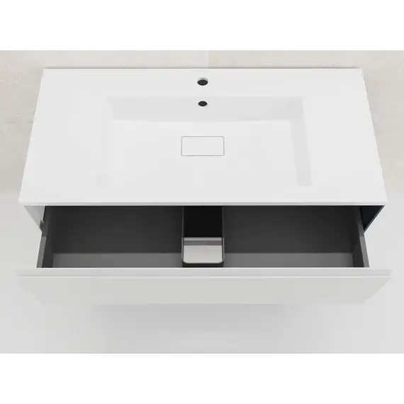 Тумба подвесная Style line  "ЛИМА" эмаль, с раковиной  LINE, 2 ящ., PLUS, белый матовый