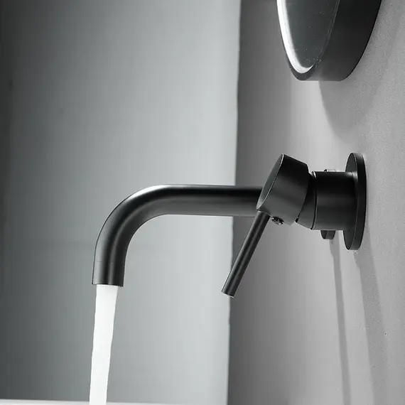 Смеситель для раковины скрытого монтажа ACWEN 6605B черный