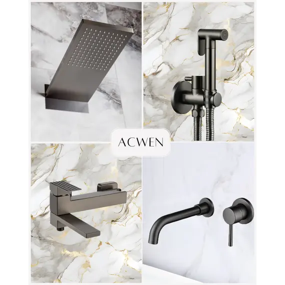 Душевая система ACWEN 2210D встраиваемая , оружейная сталь