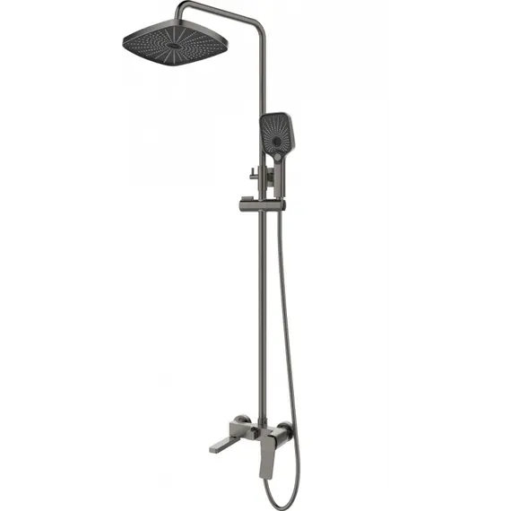 Душевая стойка  ESBANO GEMINI (DS-GM) оружейная сталь