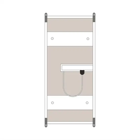 Зеркало-шкаф "Каре 40*80 универсальное" с подсветкой, сенсор с диммером на зеркале