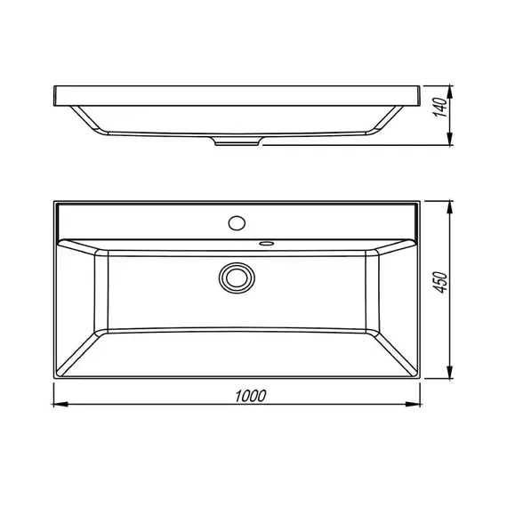 Тумба напольная Style line "Манхэттен 100/80/70/60" ЭМАЛЬ с раковиной ASTI , 2 ящика , PLUS, графит