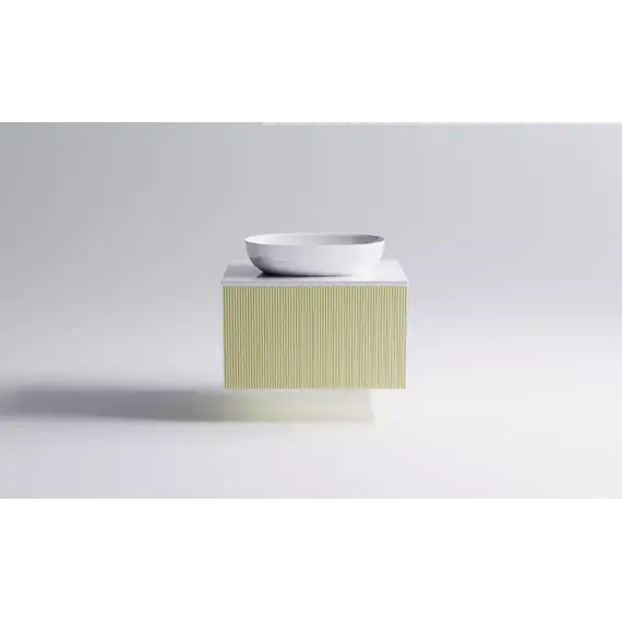 Тумба подвесная с раковиной на столешнице Astra-Form М-40 с 1 ящ. бежевый матовый