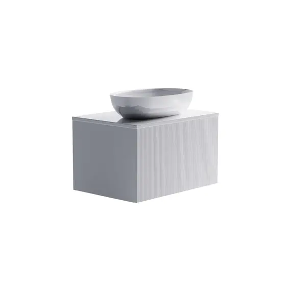 Тумба подвесная с раковиной на столешнице Astra-Form М-40 с 1 ящ. белый матовый