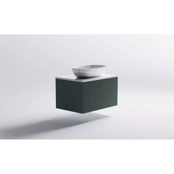 Тумба подвесная с раковиной на столешнице Astra-Form М-40 с 1 ящ. зеленый матовый