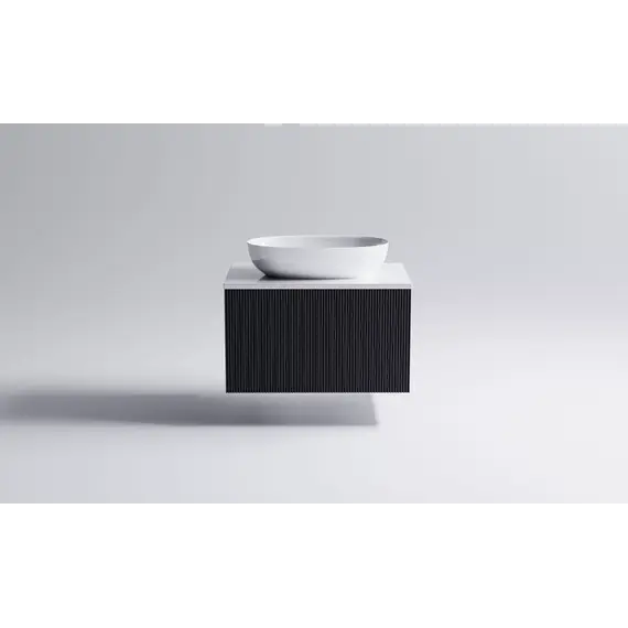 Тумба подвесная с раковиной на столешнице Astra-Form  М-40 с 1 ящ. темно-серый матовый