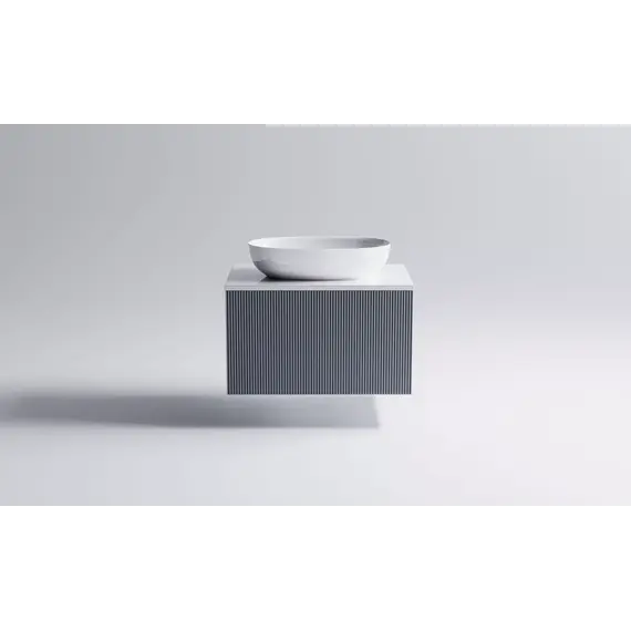 Тумба подвесная с раковиной на столешнице Astra-Form М-40 с 1 ящ. серо-голубой матовый