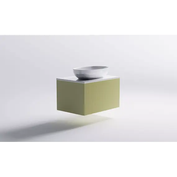 Тумба подвесная с раковиной на столешнице Astra-Form М-40 с 1 ящ. бежевый матовый