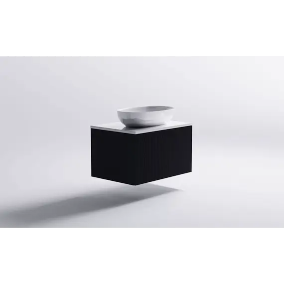 Тумба подвесная с раковиной на столешнице Astra-Form  М-40 с 1 ящ. темно-серый матовый