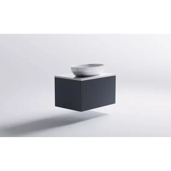 Тумба подвесная с раковиной на столешнице Astra-Form М-40 с 1 ящ. серо-голубой матовый