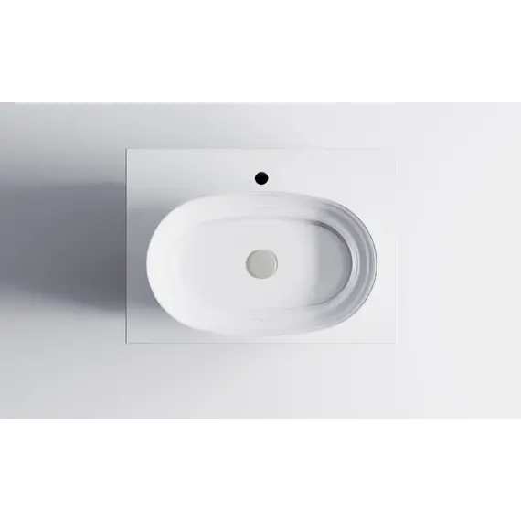 Тумба подвесная с раковиной на столешнице Astra-Form М-40 с 1 ящ. белый матовый