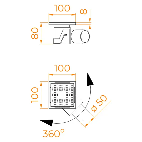 Душевой лоток RGW Drain Leo-01-10Gb